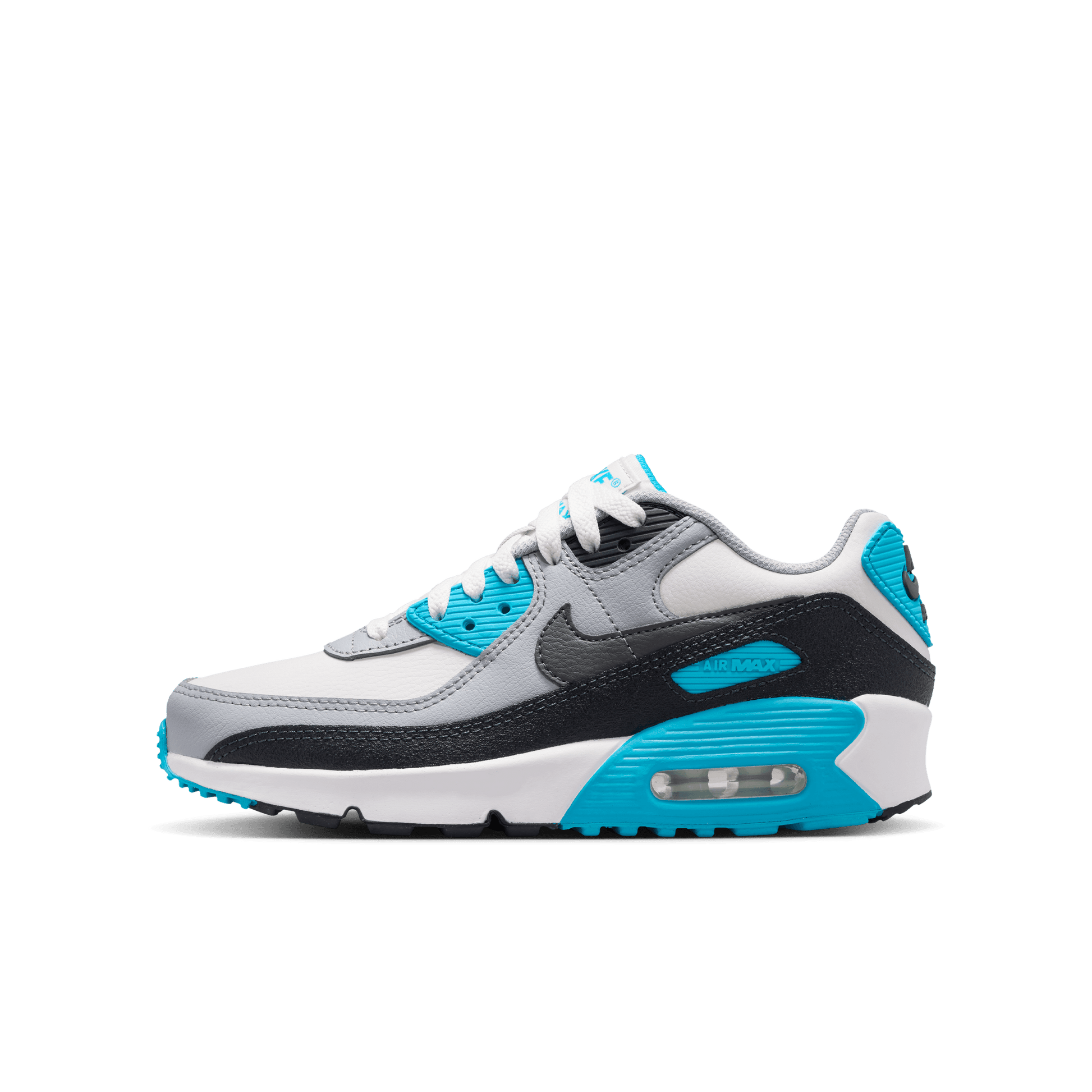 Big Kids’ Nike Air Max 90 LTR "Platinum Tint Blue Lightning"