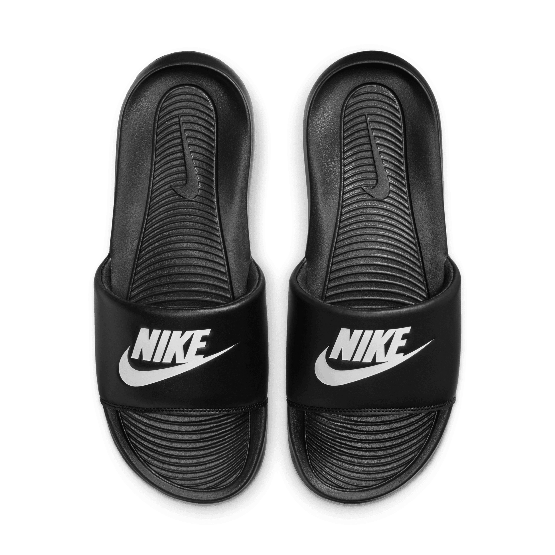 Men's Nike Victori One Slides "Black White"