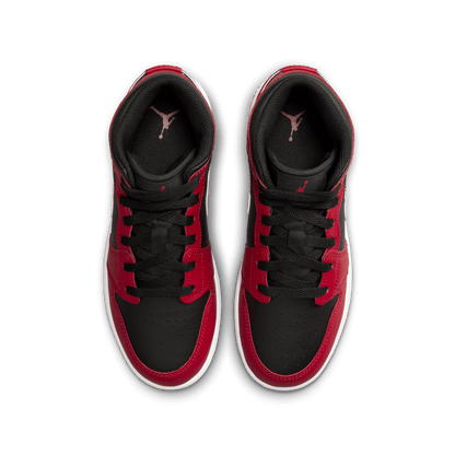 Big Kids' Air Jordan 1 Mid "Gym Red Black White"