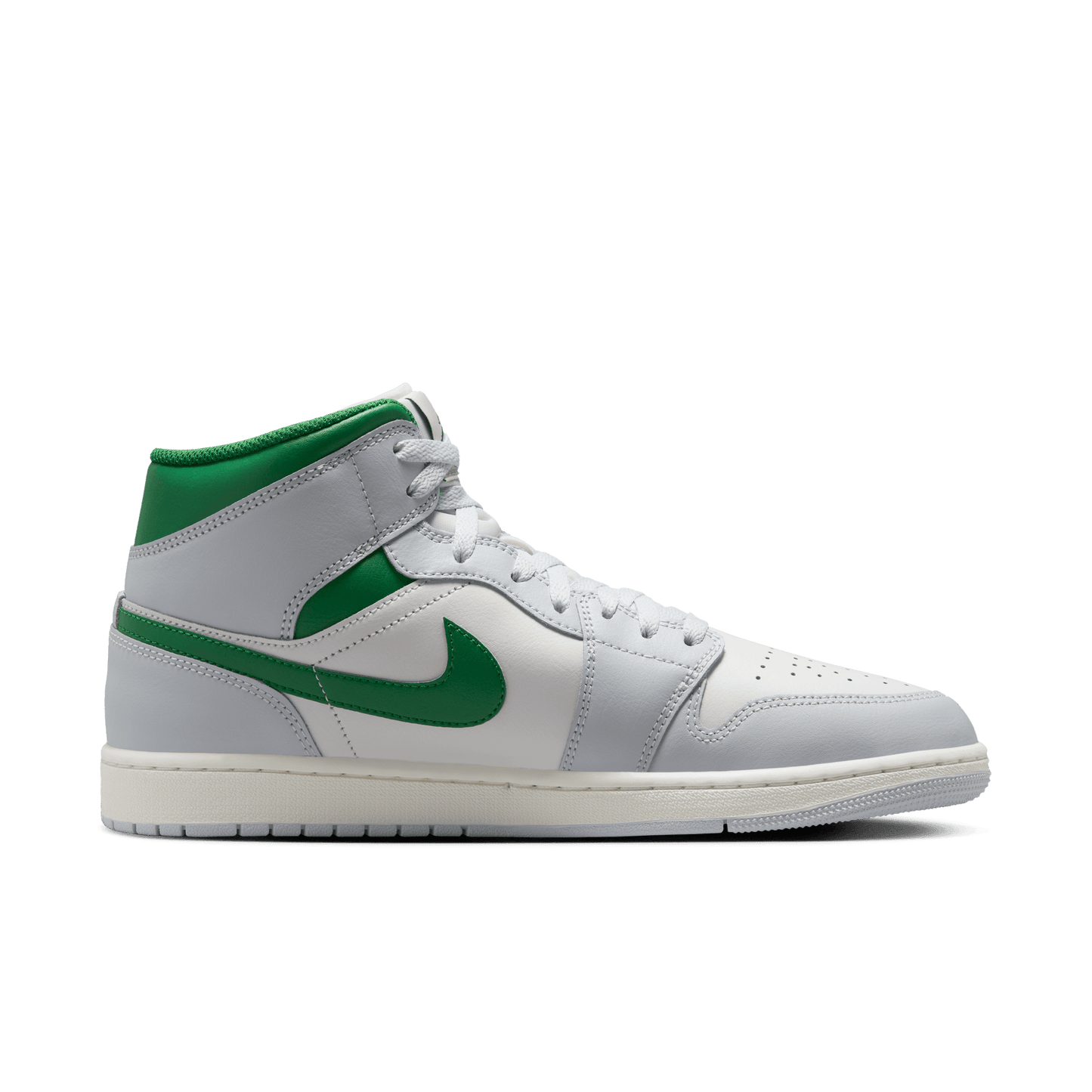 Men's Air Jordan 1 Mid "Summit White Lucky Green"