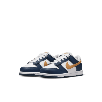 Little Kids' Nike Dunk Low "Midnight Navy Wheat"