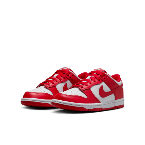 Big Kids' Nike Dunk Low "White University Red"