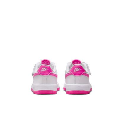 Little Kids' Nike Force 1 Low EasyOn "White Laser Fuchsia"