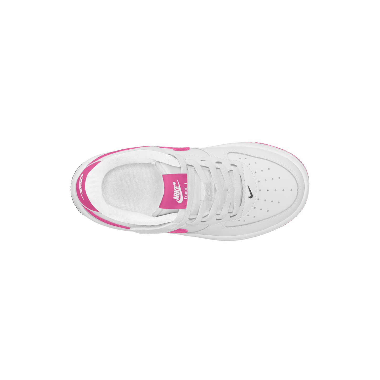 Little Kids' Nike Force 1 Low EasyOn "White Laser Fuchsia"