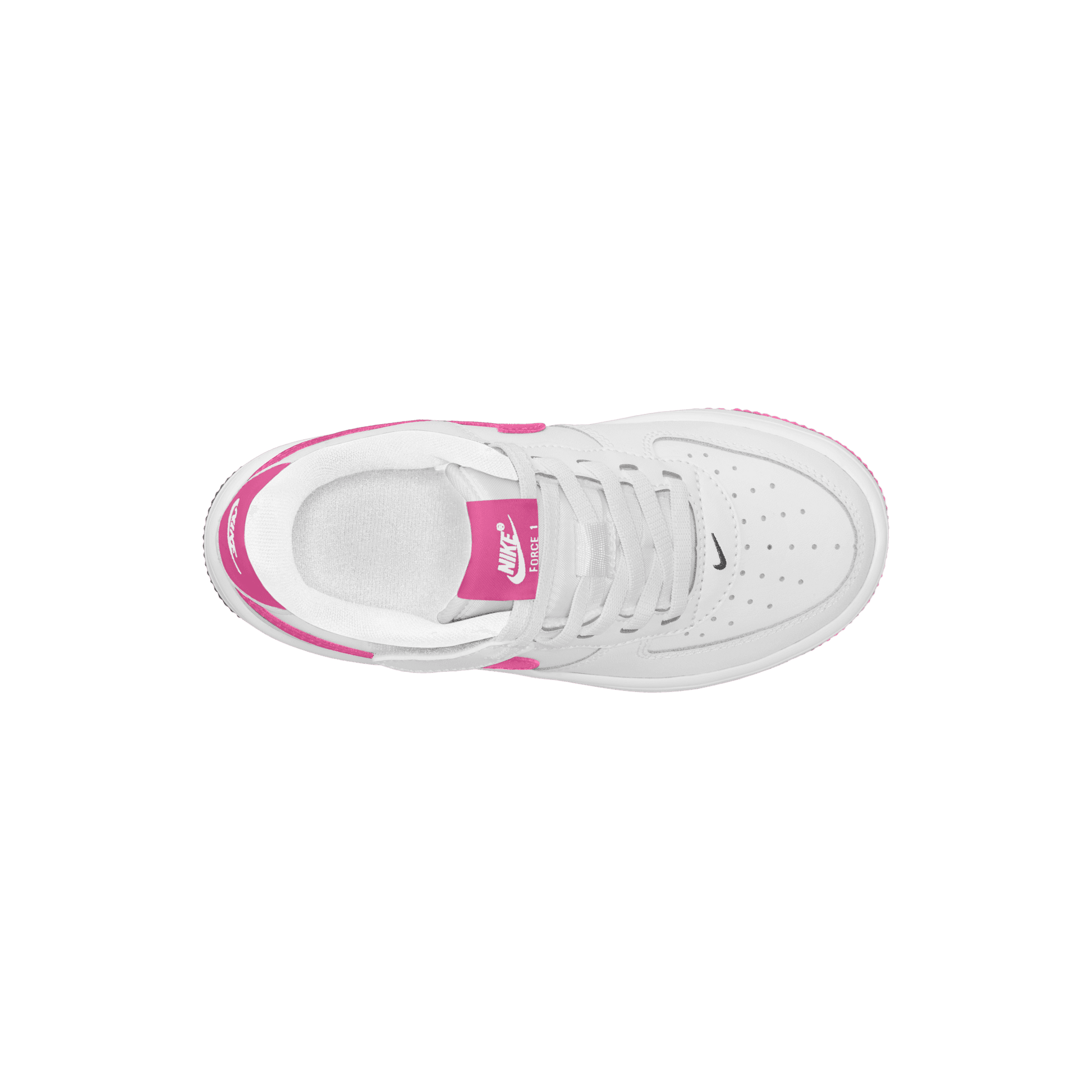 Little Kids' Nike Force 1 Low EasyOn "White Laser Fuchsia"