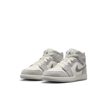 Little Kids' Jordan 1 Mid SE "Smoke Grey-Sail"