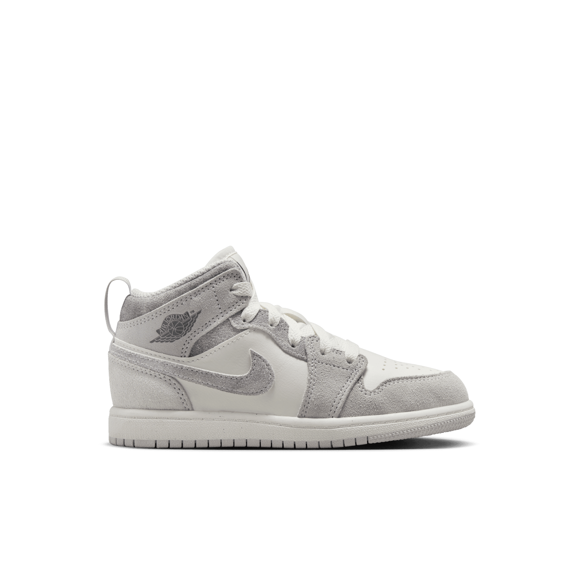 Little Kids' Jordan 1 Mid SE "Smoke Grey-Sail"