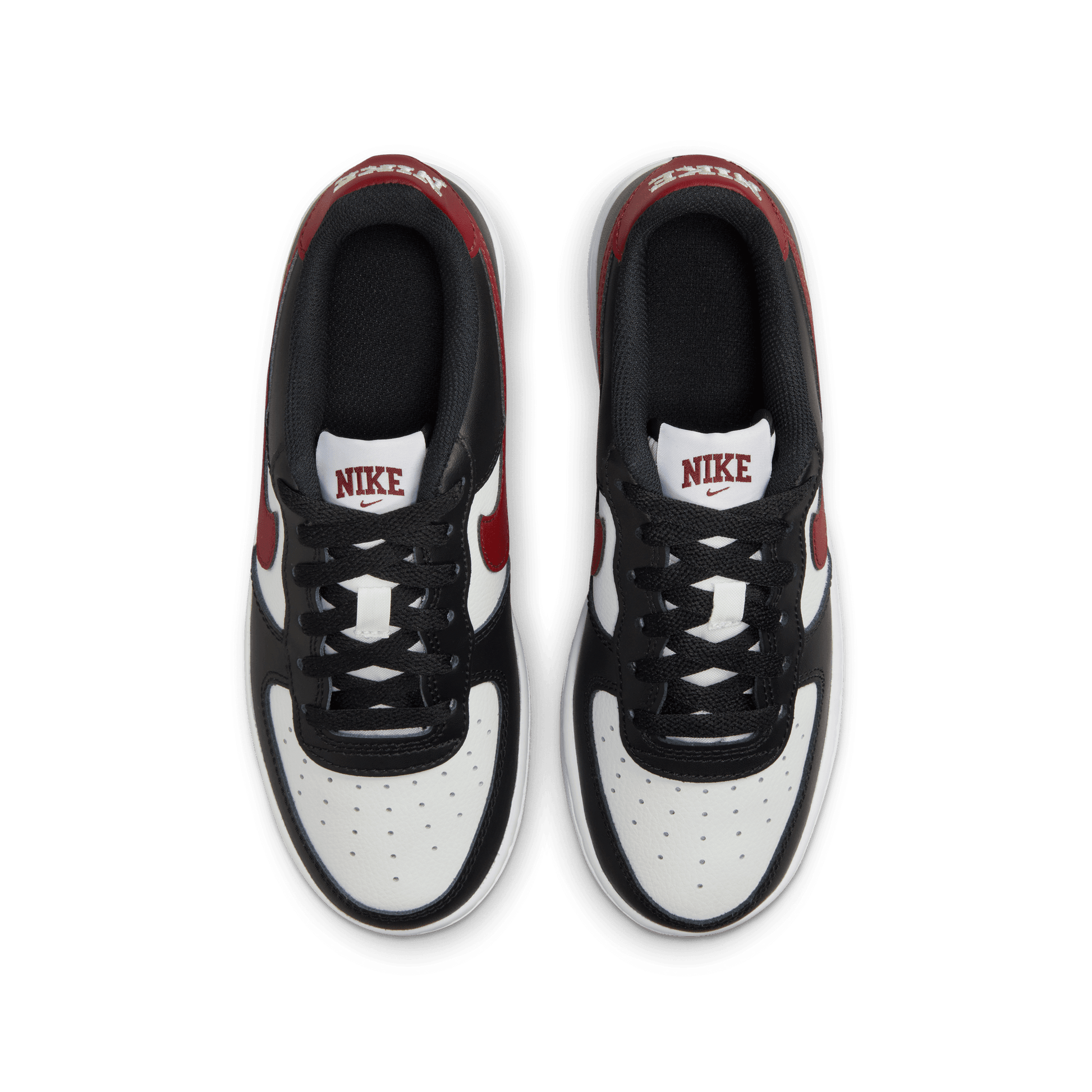 Big Kids' Nike Air Force 1 "Black Dark Team Red"