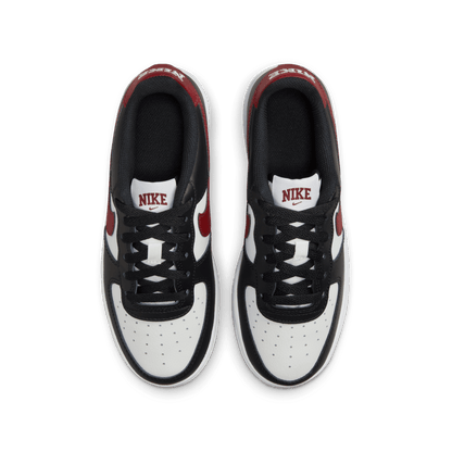 Big Kids' Nike Air Force 1 "Black Dark Team Red"