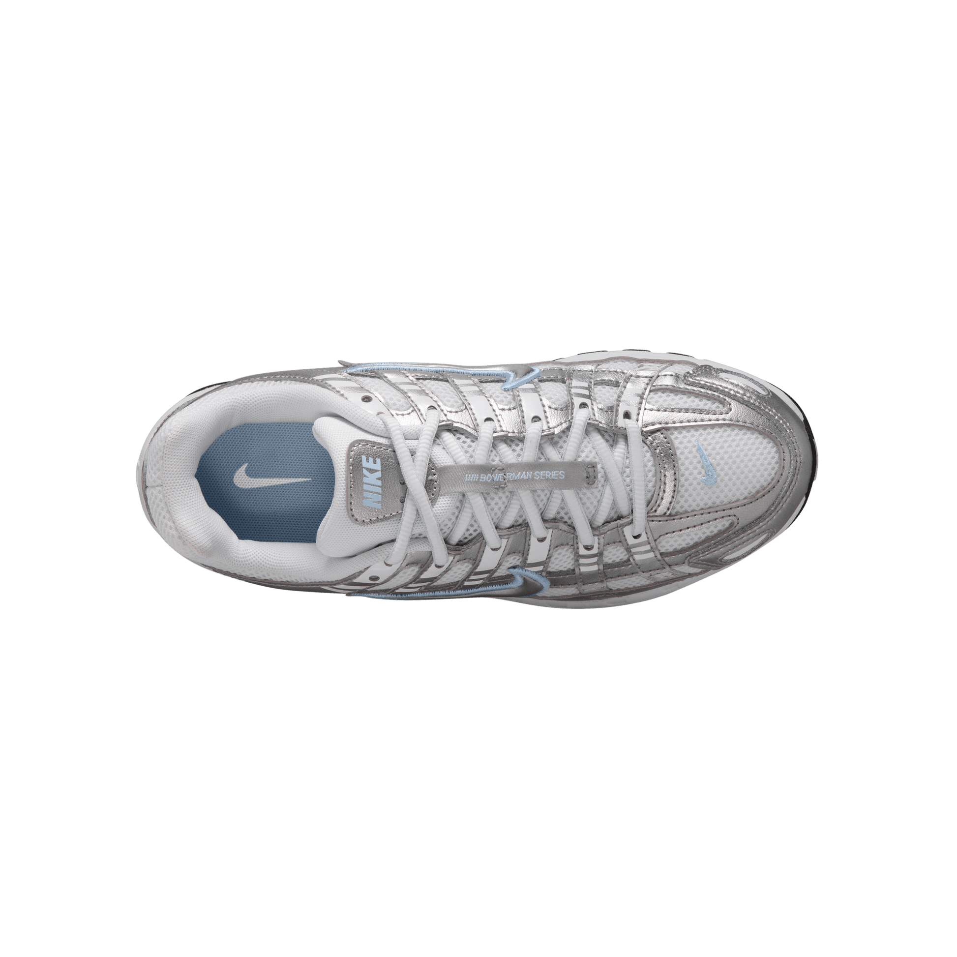 Big Kids' Nike P-6000 "White & Metallic Silver"