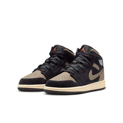 Big Kids' Air Jordan 1 Mid SE "Black Olive Grey"