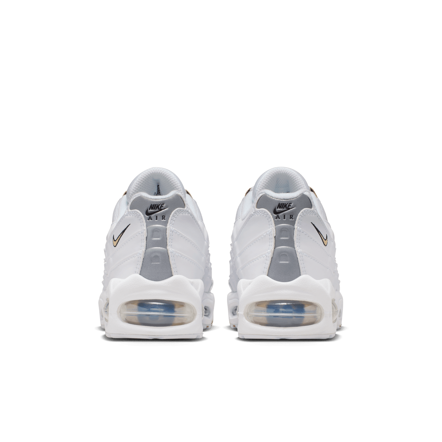 Big Kids' Nike Air Max 95 "White Metallic Gold"
