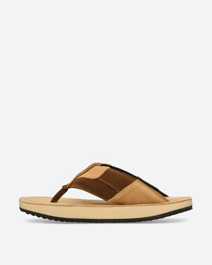 Women's XXL Flip Flops Brown
