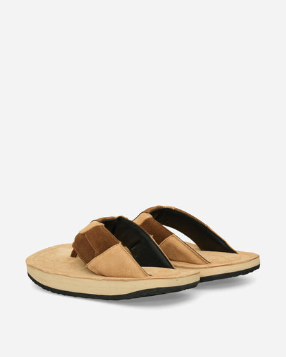 Women's XXL Flip Flops Brown