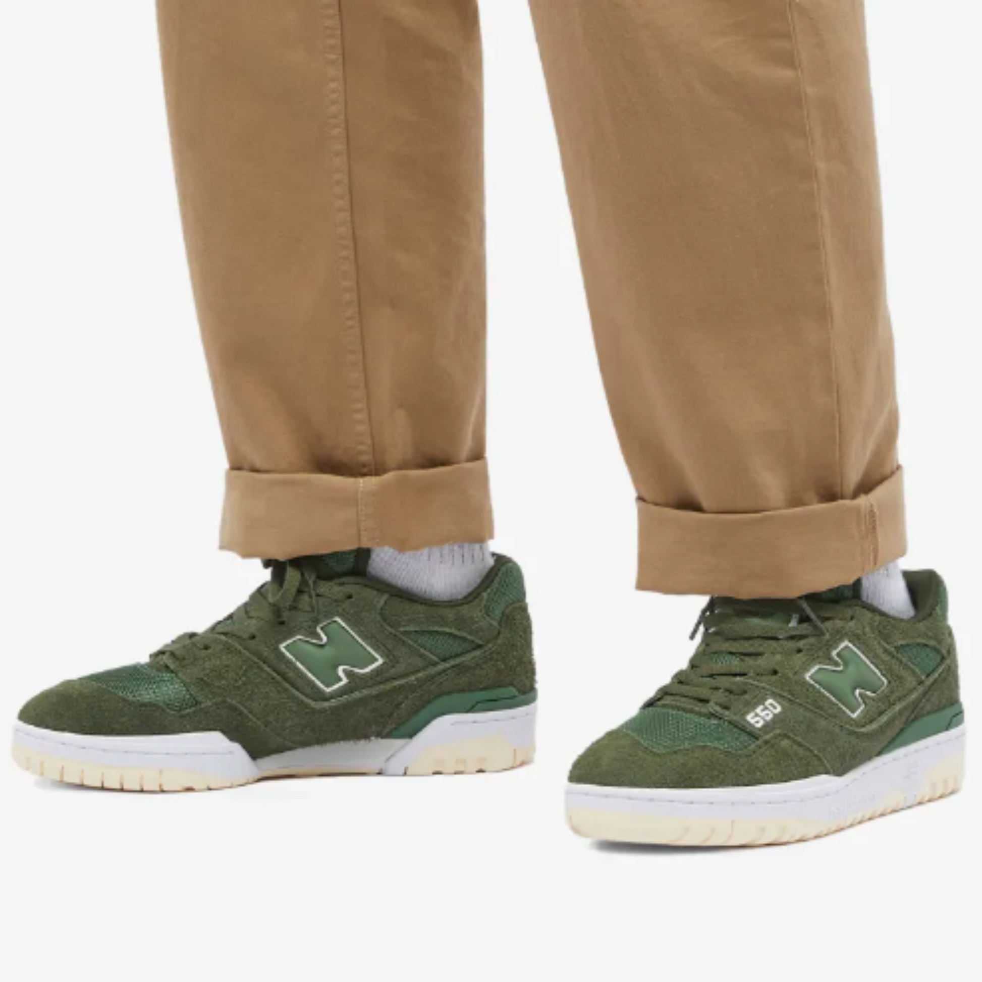 Men's 550 New Balance "Olive Suede Nori"