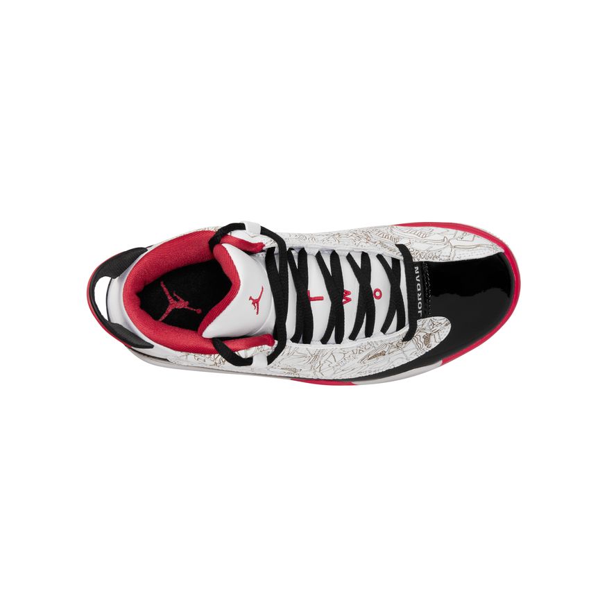 Big Kids' Air Jordan Dub Zero "White Varsity Red"