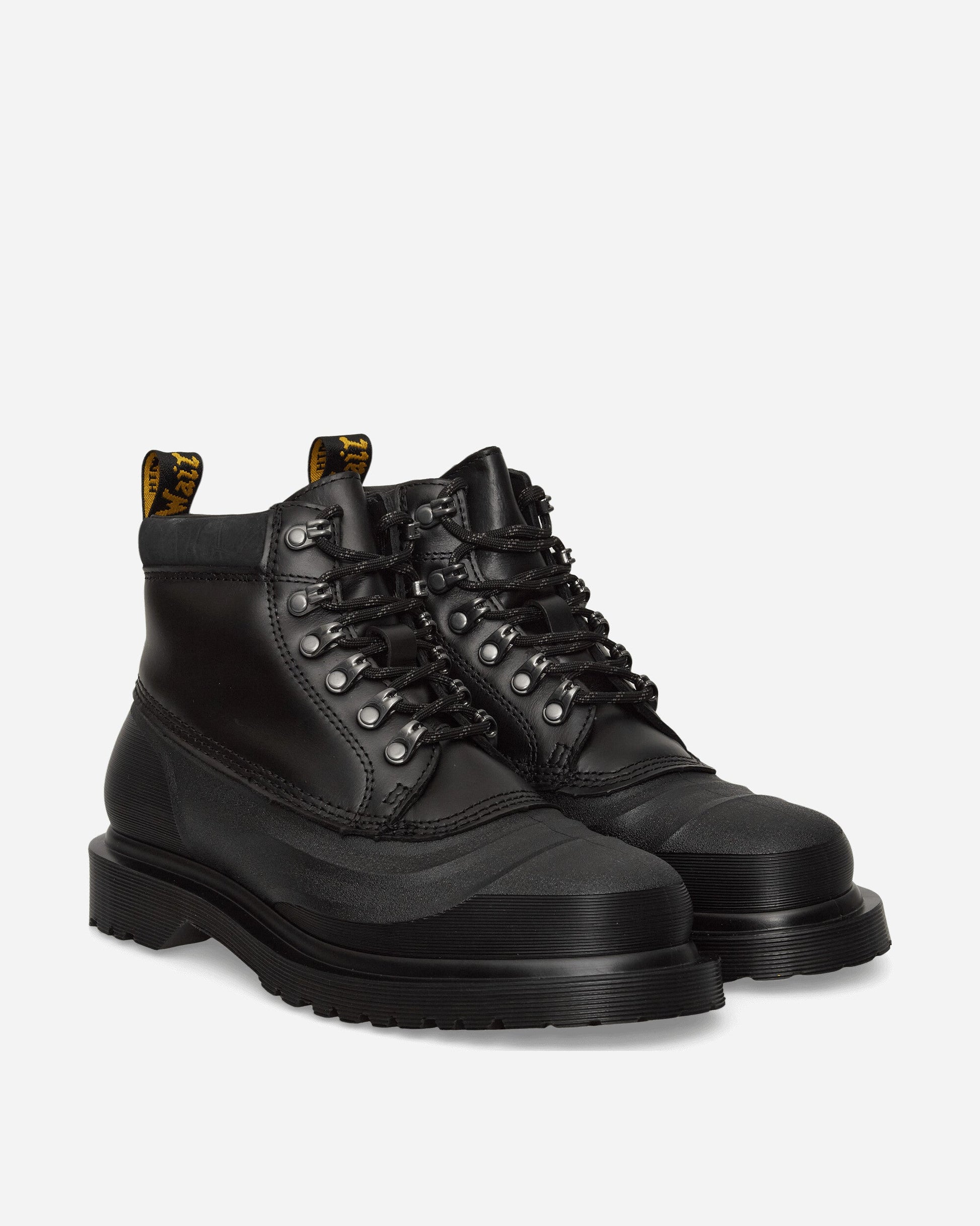 939 Sub Fleece Lined Leather Ankle Boots Black