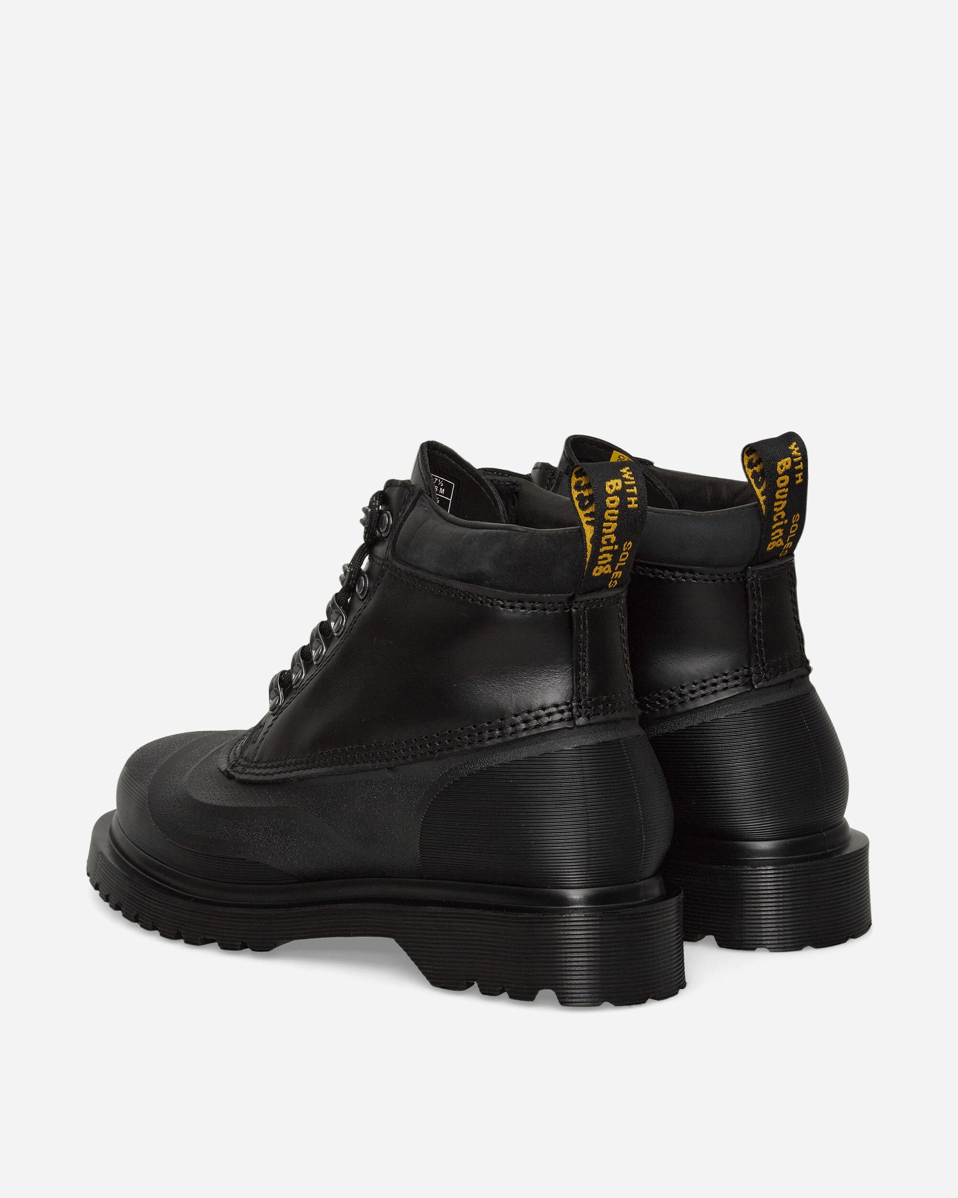939 Sub Fleece Lined Leather Ankle Boots Black