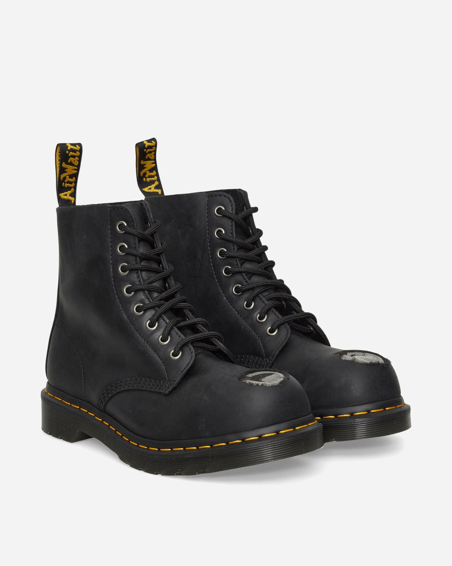 1460 Metal Toe Leather Boots Black
