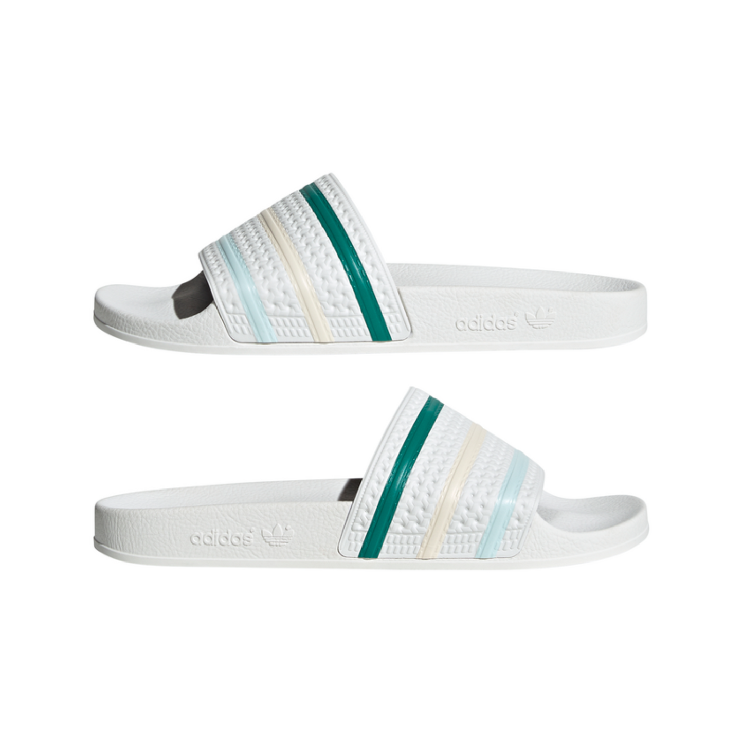 Men's Adidas Adilette Slides "White-Halo Mint"