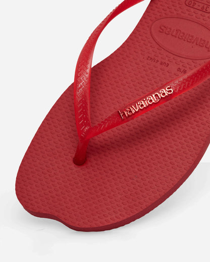 Women's Slim Split Flip Flops Red