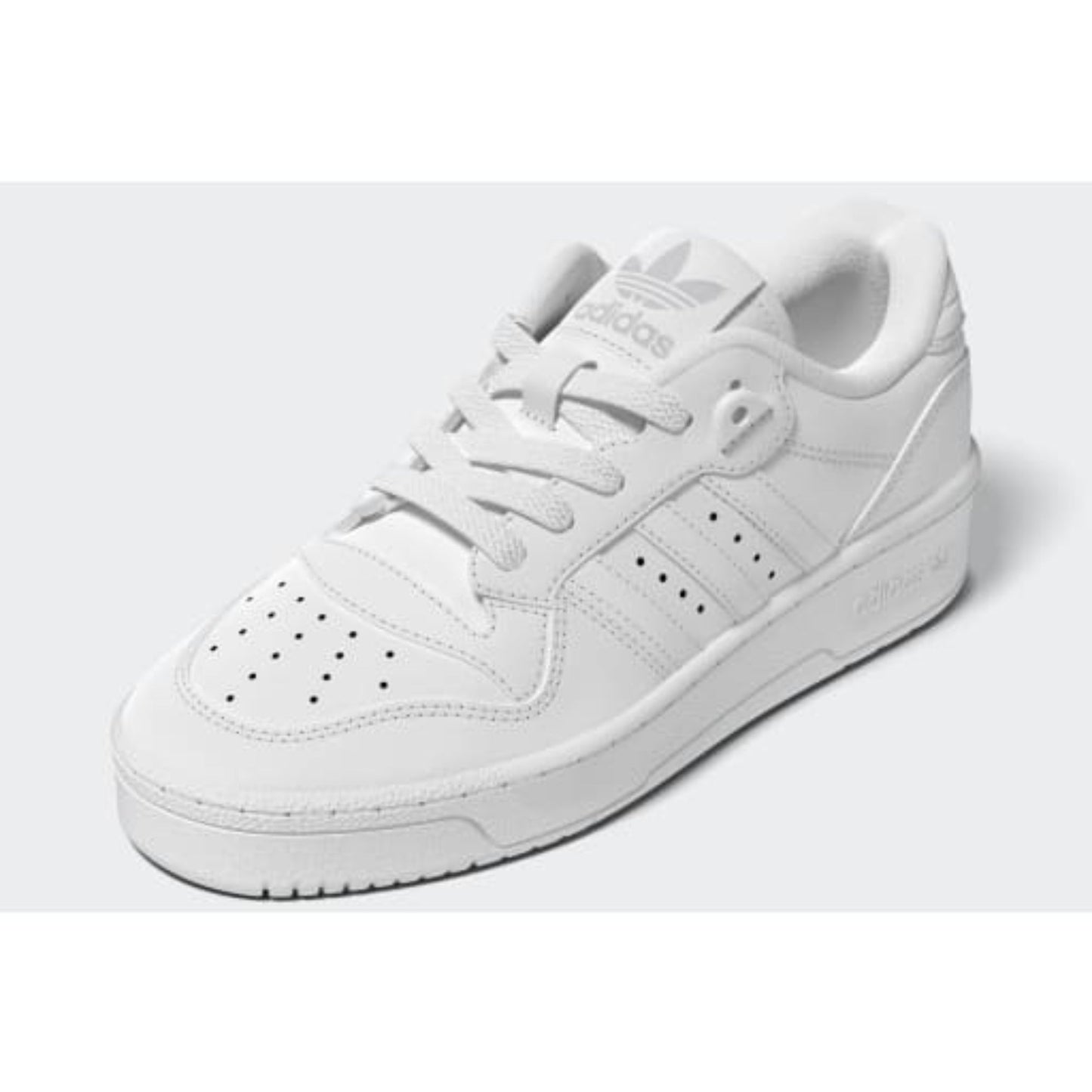 Big Kids' Adidas Rivalry Low "Cloud White Grey"
