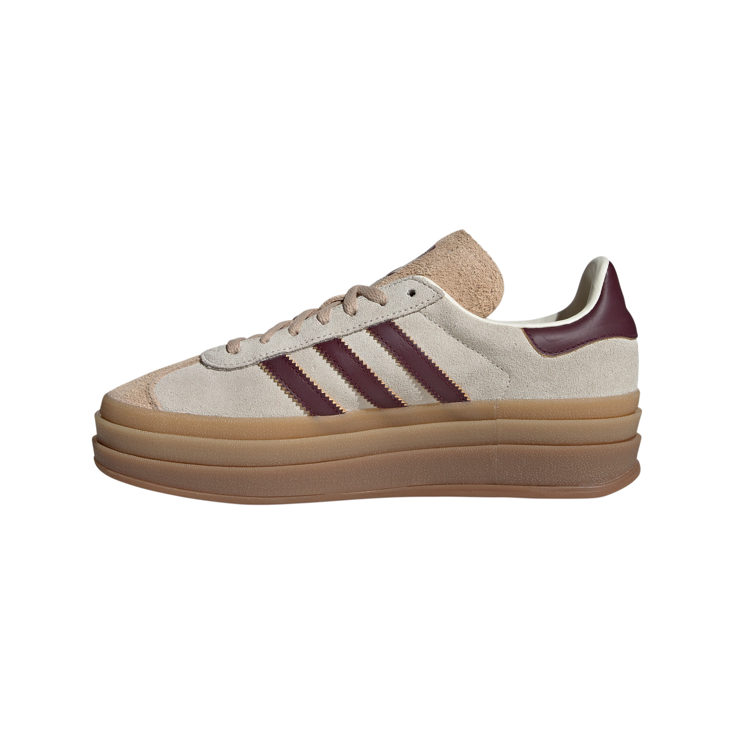 Women's Adidas Gazelle Bold W "Cream White Maroon"