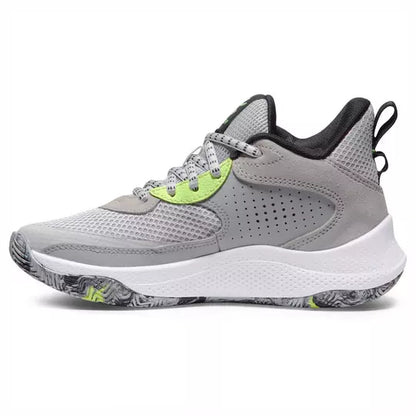Big Kids' Under Amour Curry 3Z 24 Suede Basketball Shoes "Halo Grey"