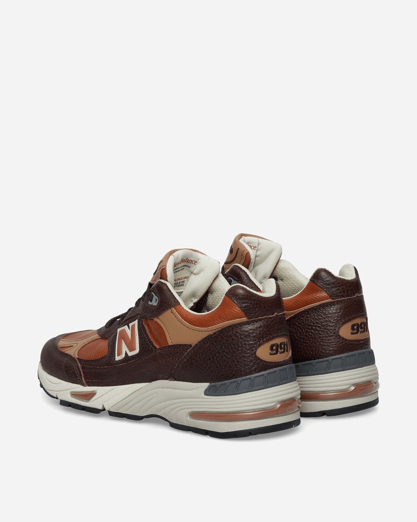 Made in UK 991v1 Sneakers Chocolate Plum / Caramel Cafe / Tan