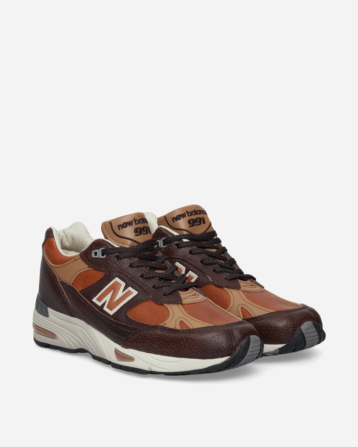 Made in UK 991v1 Sneakers Chocolate Plum / Caramel Cafe / Tan