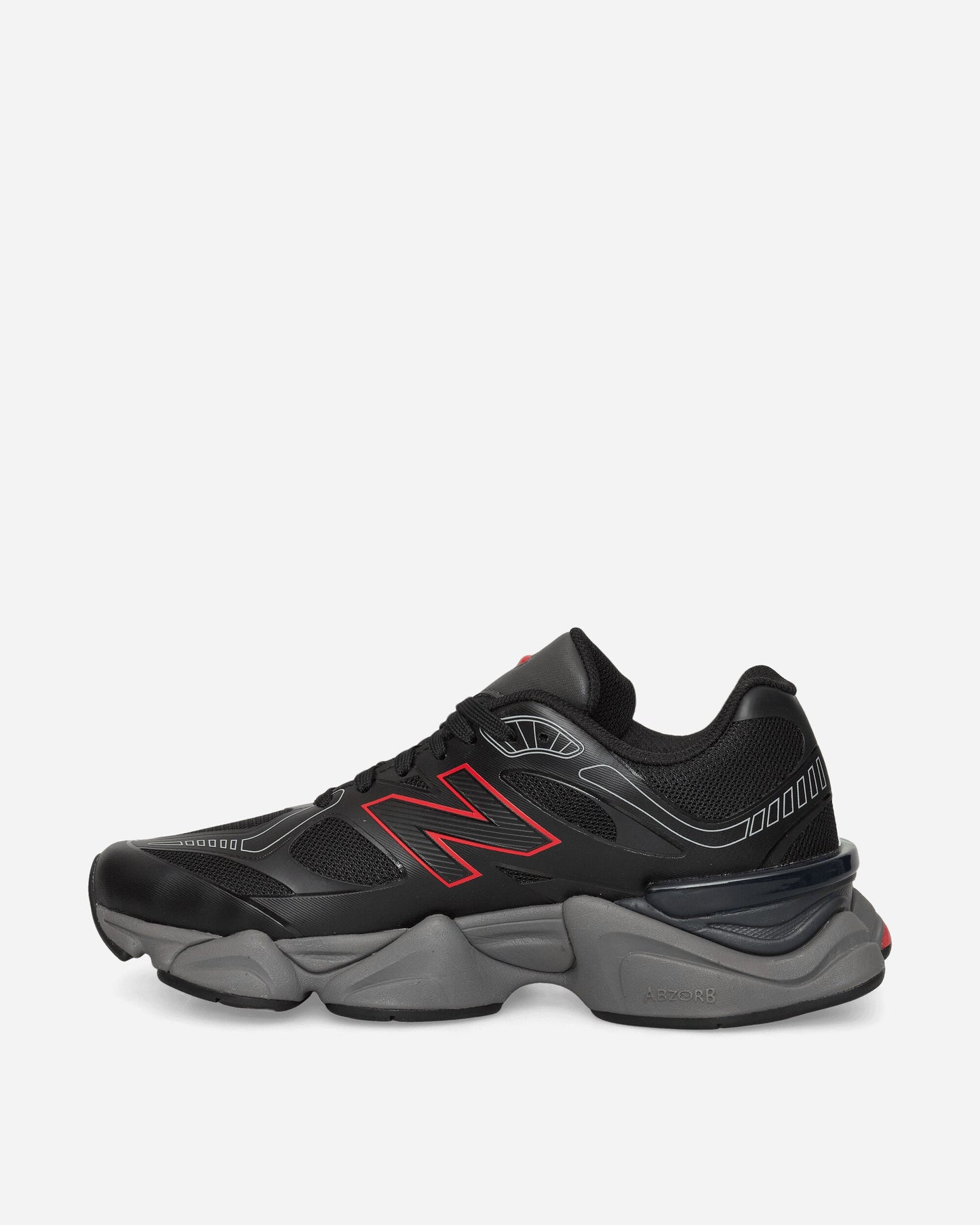 9060 Sneakers Black / Fire Cracker