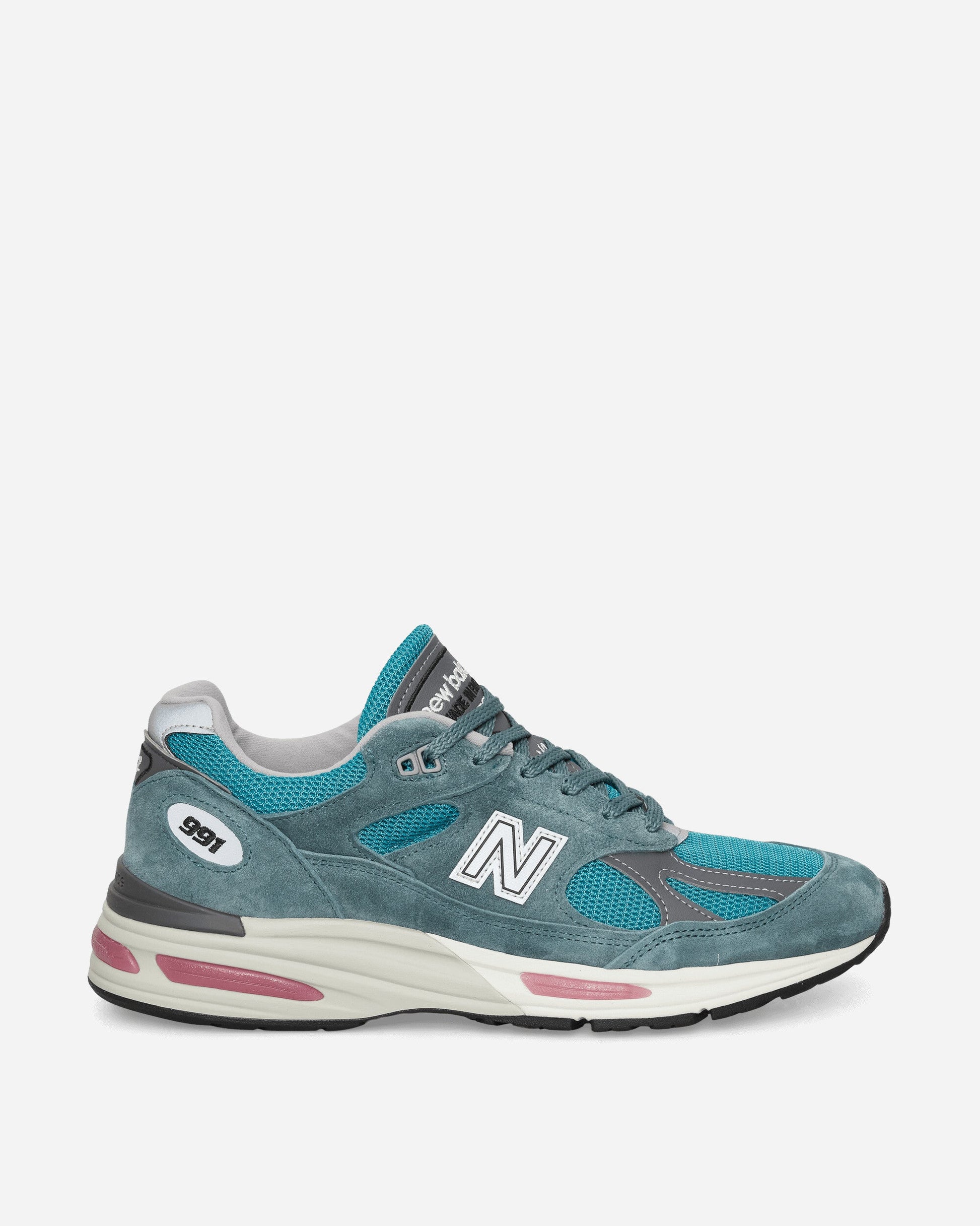 Made in UK 991v2 Sneakers Porcelain Green / Trooper / Silver