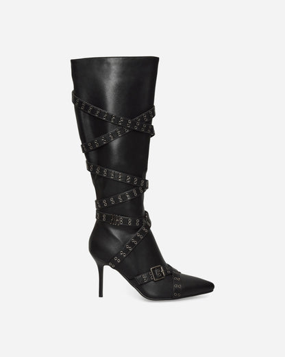 Women's Strappy Boots Black