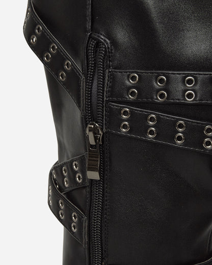 Women's Strappy Boots Black
