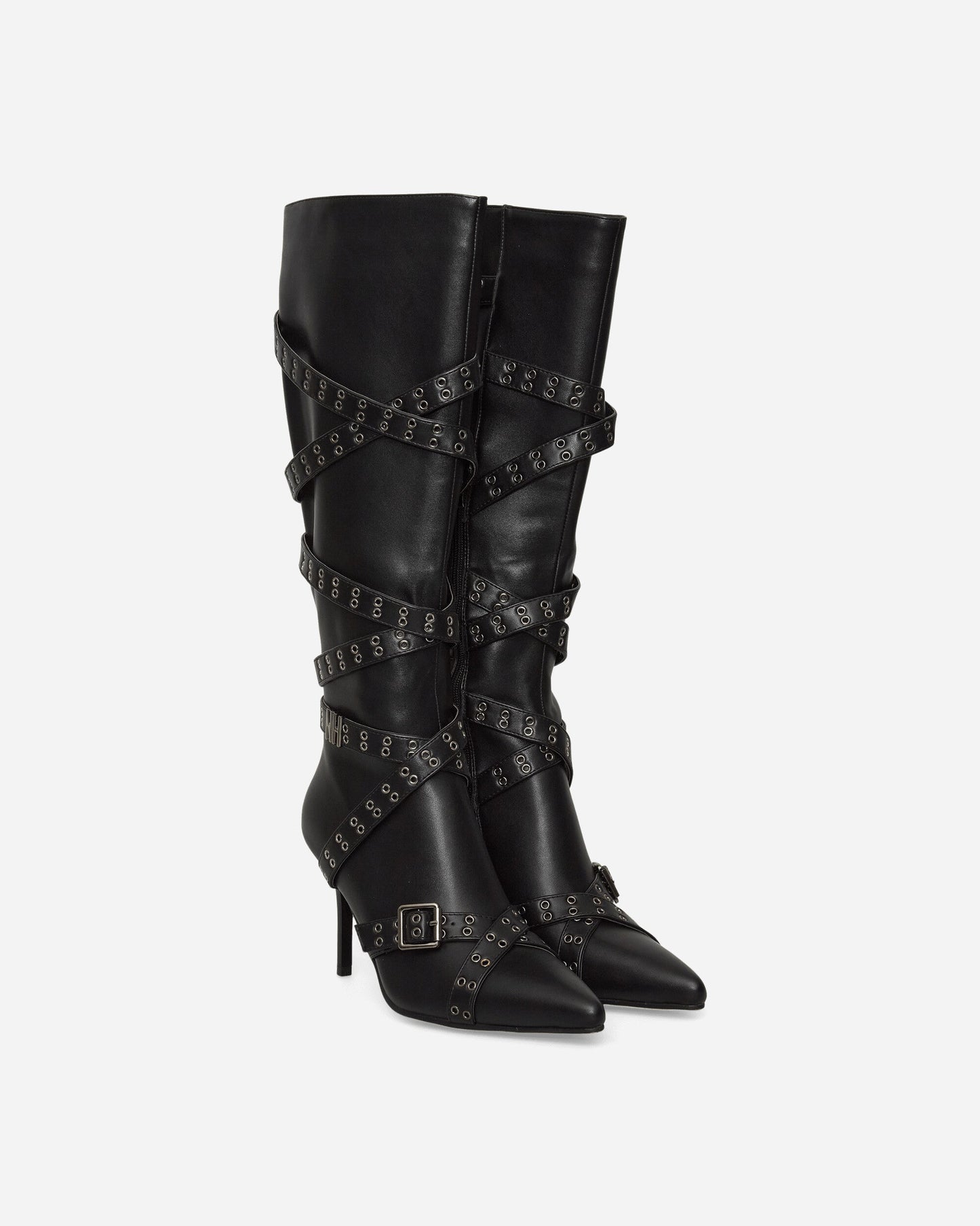 Women's Strappy Boots Black