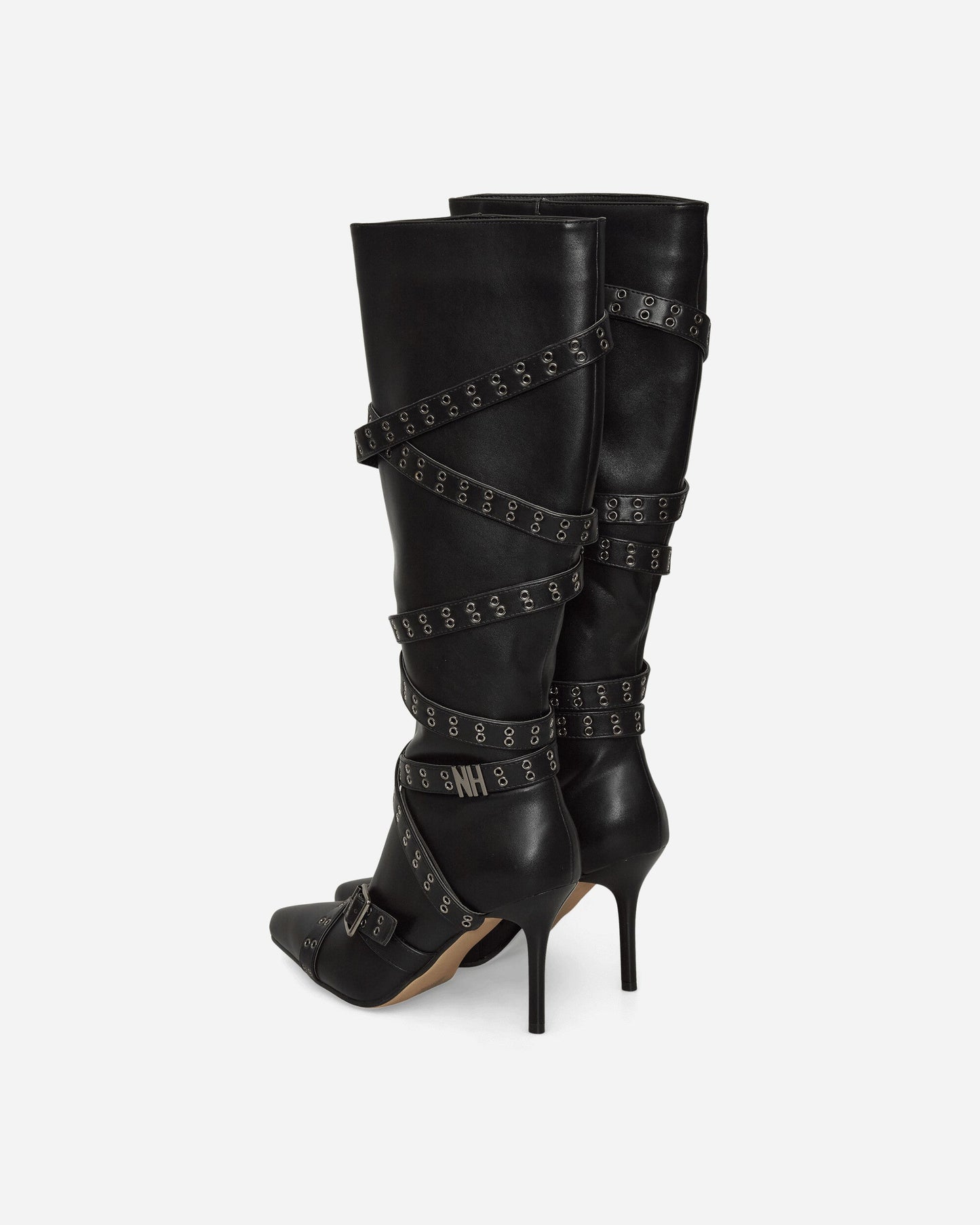 Women's Strappy Boots Black