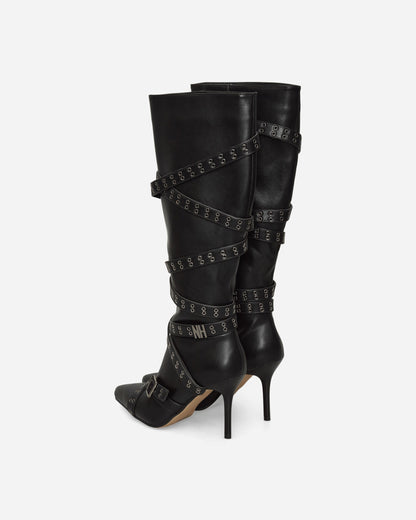 Women's Strappy Boots Black