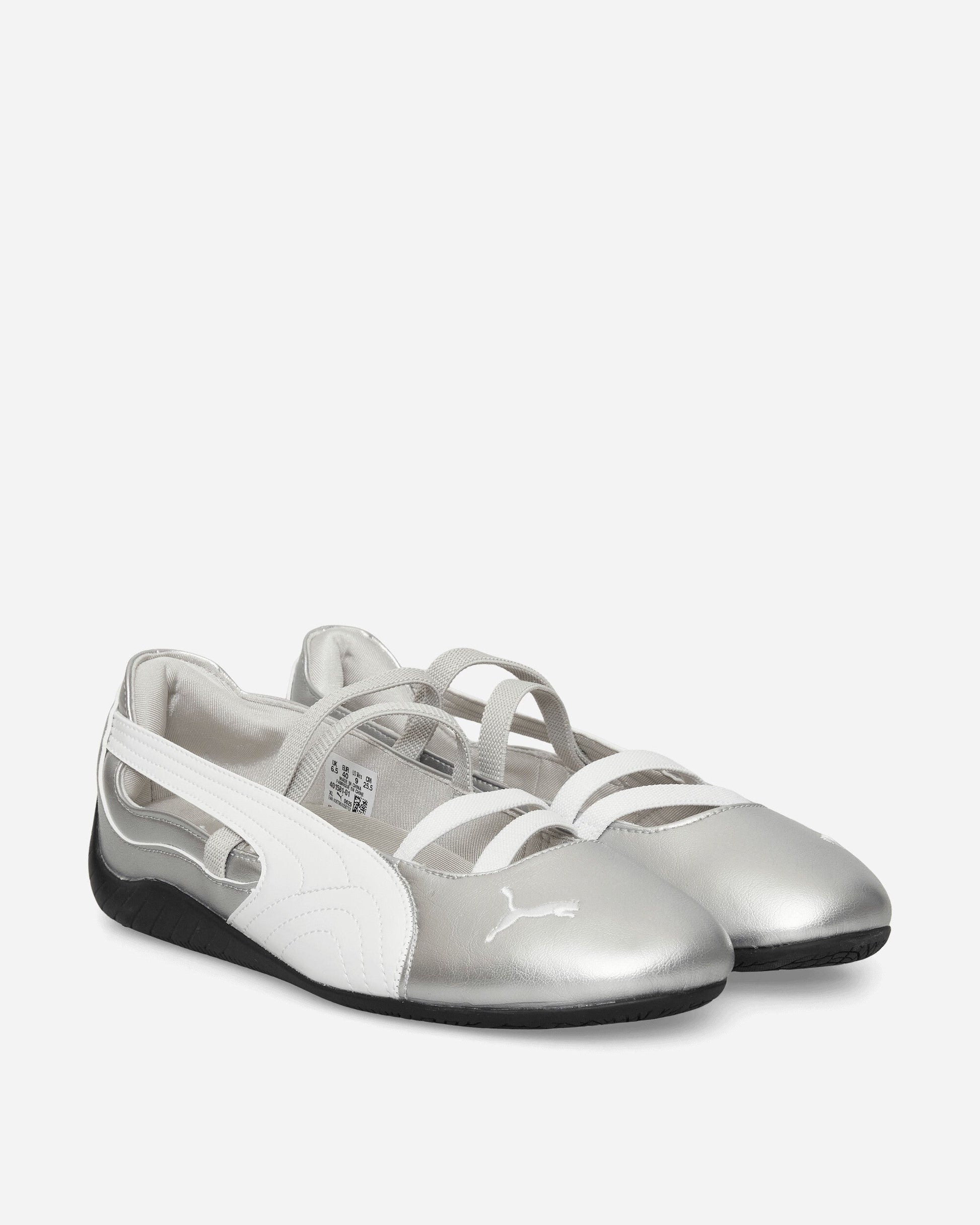 Women's Speedcat Ballet Metallic Shoes Silver / White