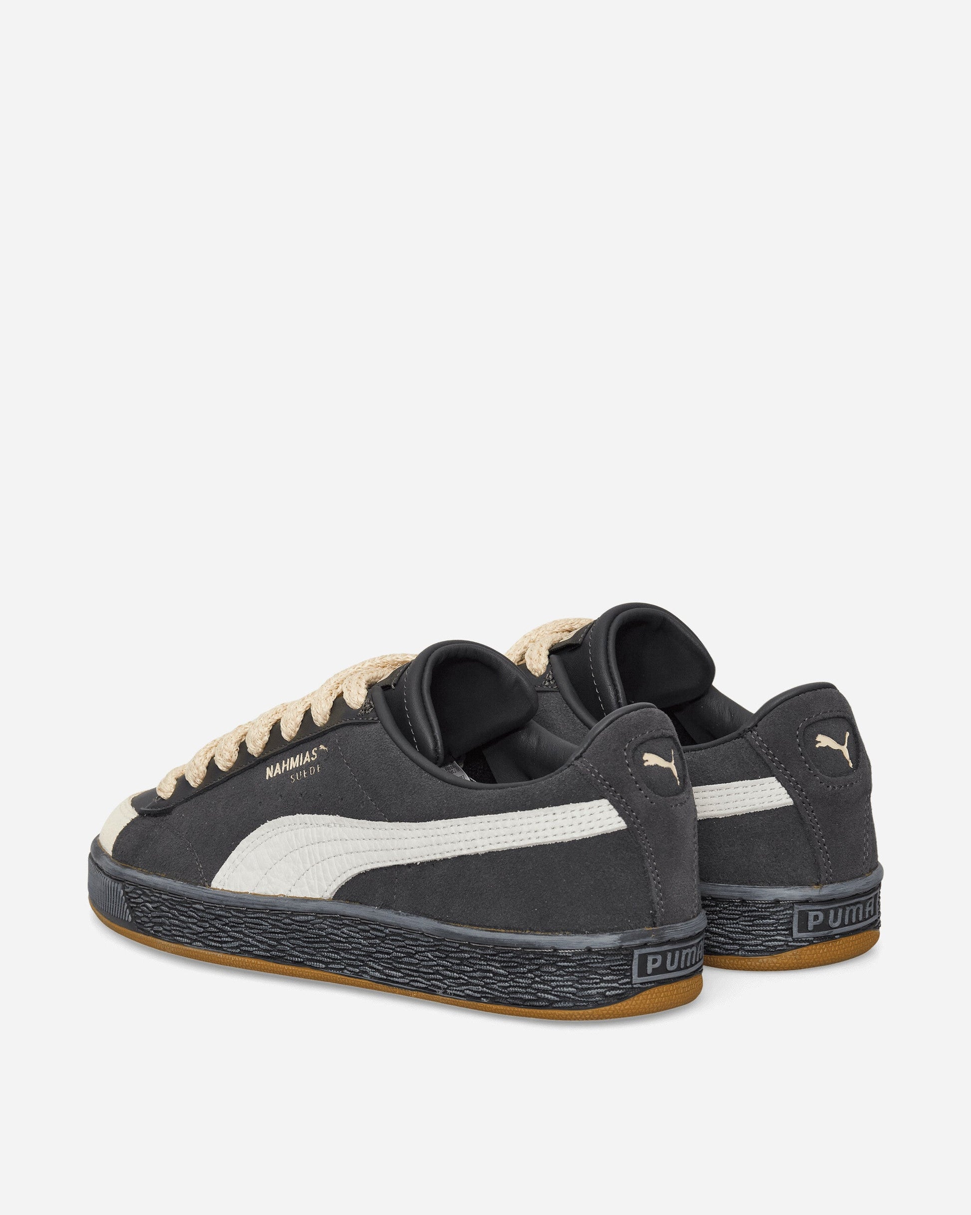Nahmias Suede Vintage Black Sneakers Flat Dark Gray / Honey Butter