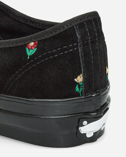 Authentic 44 Embroidery Sneakers Flower Print Black