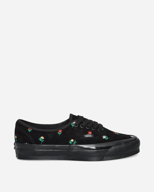 Authentic 44 Embroidery Sneakers Flower Print Black