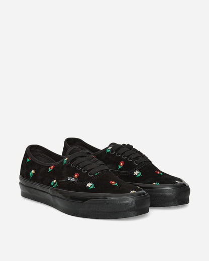 Authentic 44 Embroidery Sneakers Flower Print Black