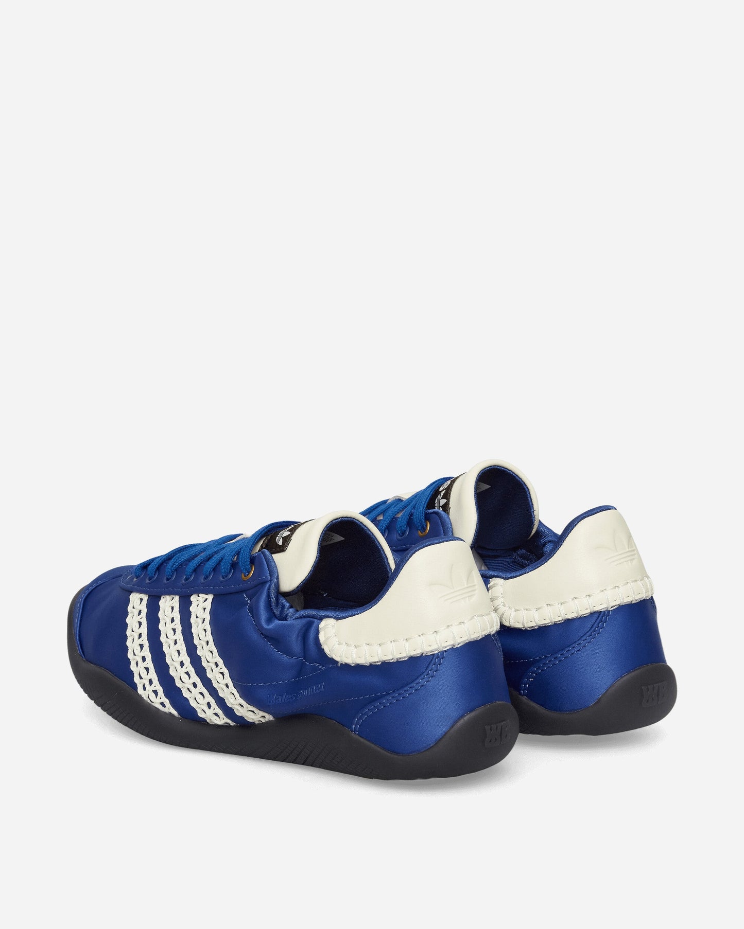Wales Bonner Karintha Lo Satin Sneakers Blue / Cream White