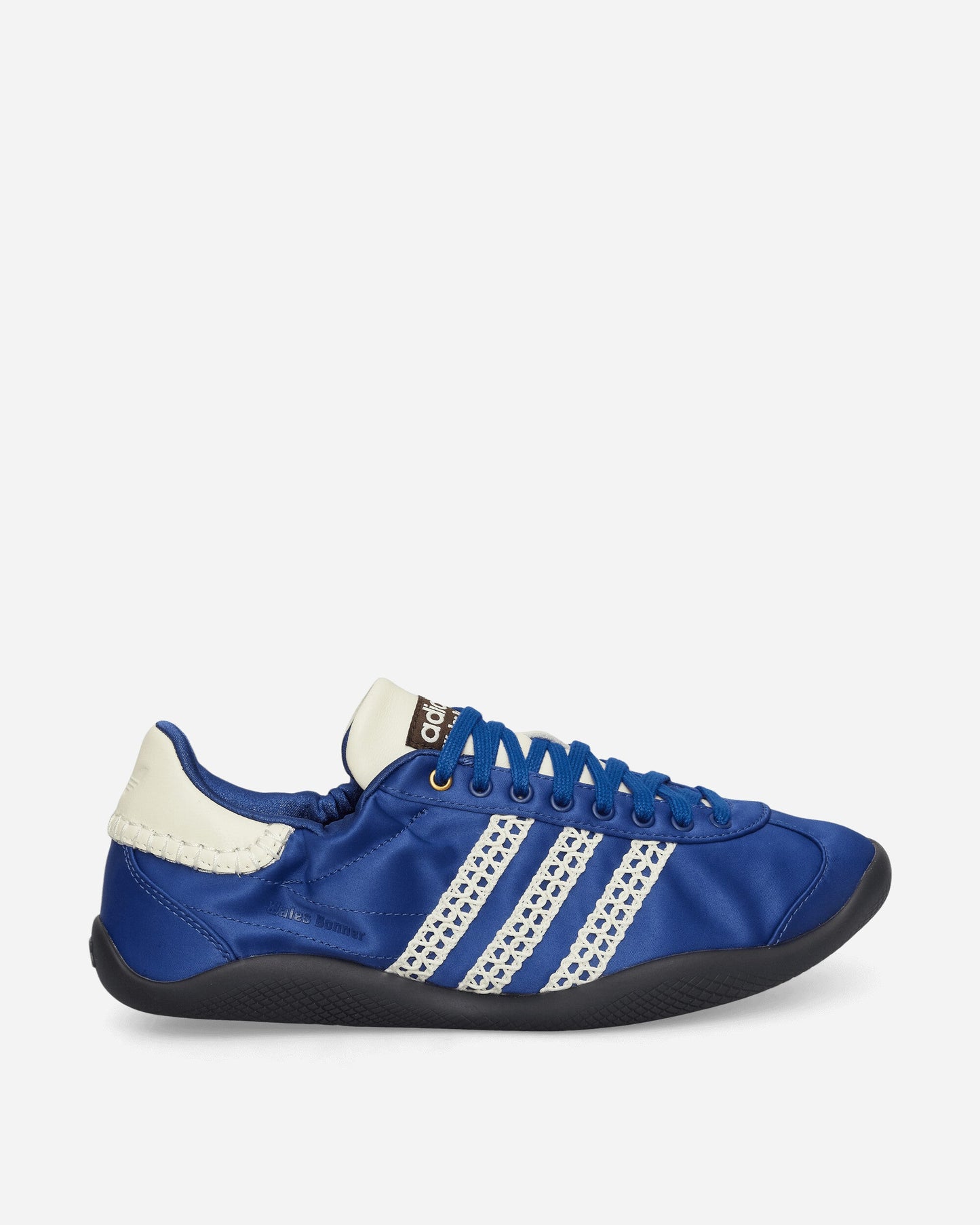 Wales Bonner Karintha Lo Satin Sneakers Blue / Cream White