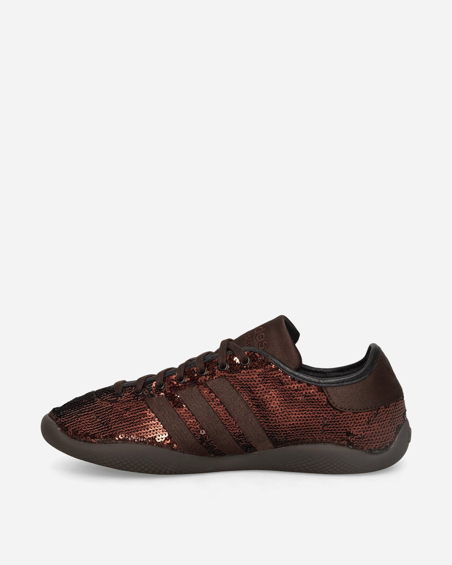 Wales Bonner Karintha Lo Sequin Sneakers Dark Brown / Core Black