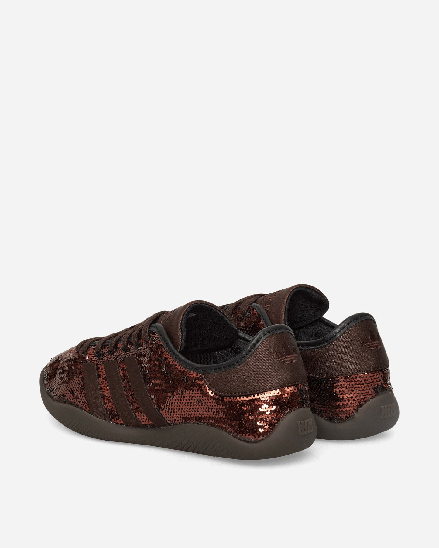 Wales Bonner Karintha Lo Sequin Sneakers Dark Brown / Core Black