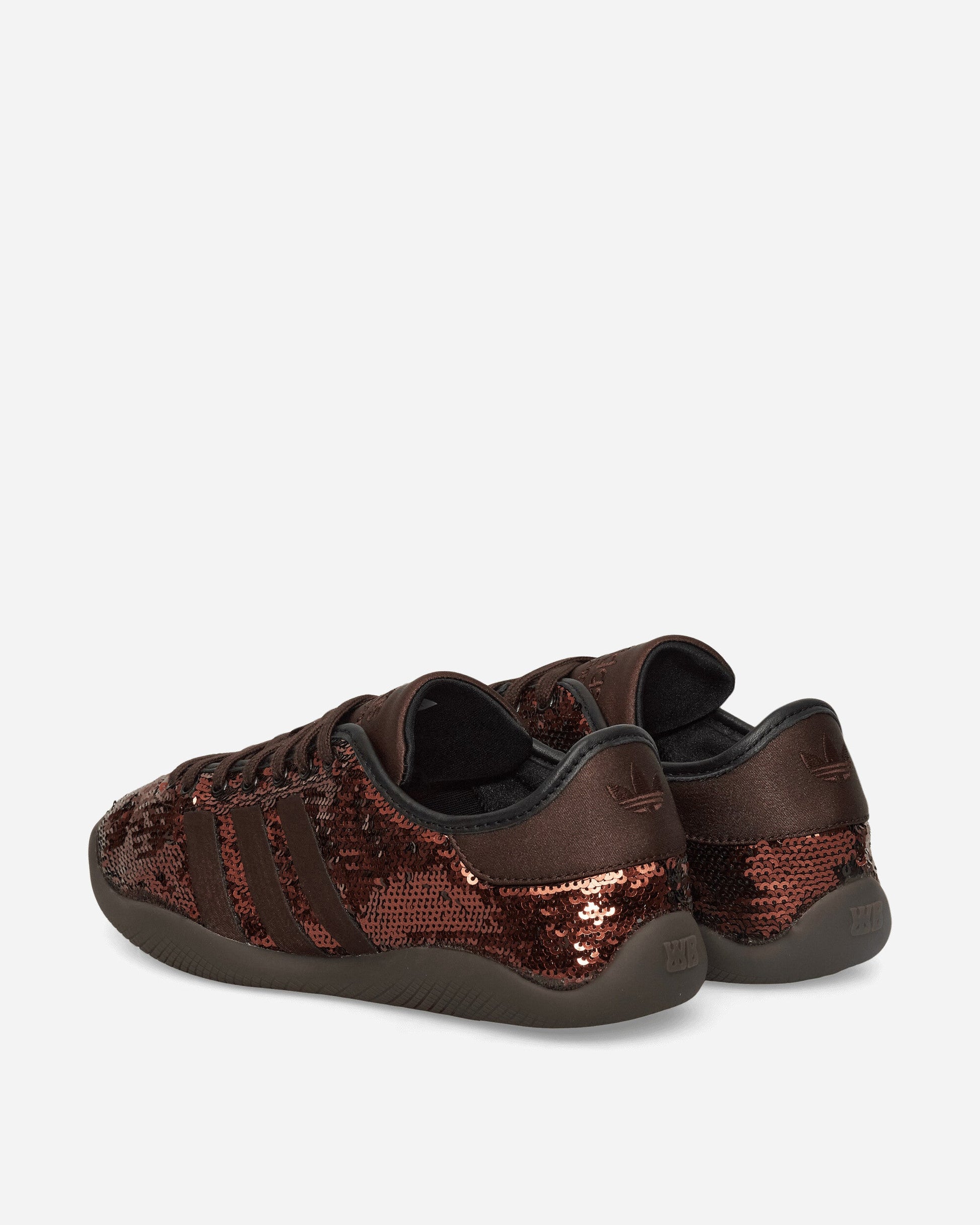 Wales Bonner Karintha Lo Sequin Sneakers Dark Brown / Core Black