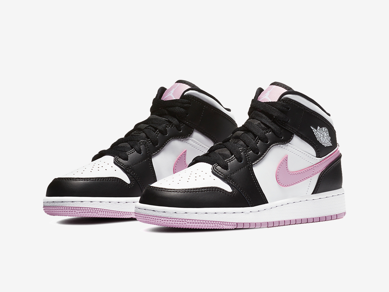 Air Jordan 1 Mid Arctic Pink White (GS)