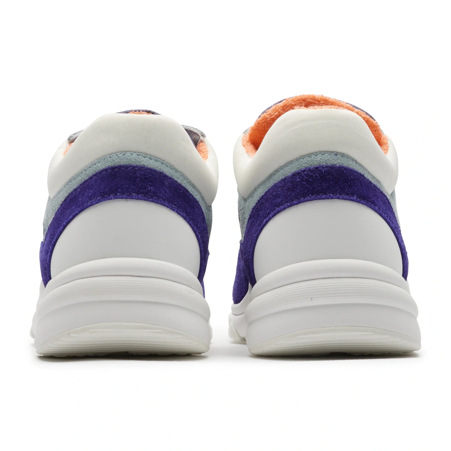 Chanel CC Logo Suede Nylon Purple Blue Sneaker