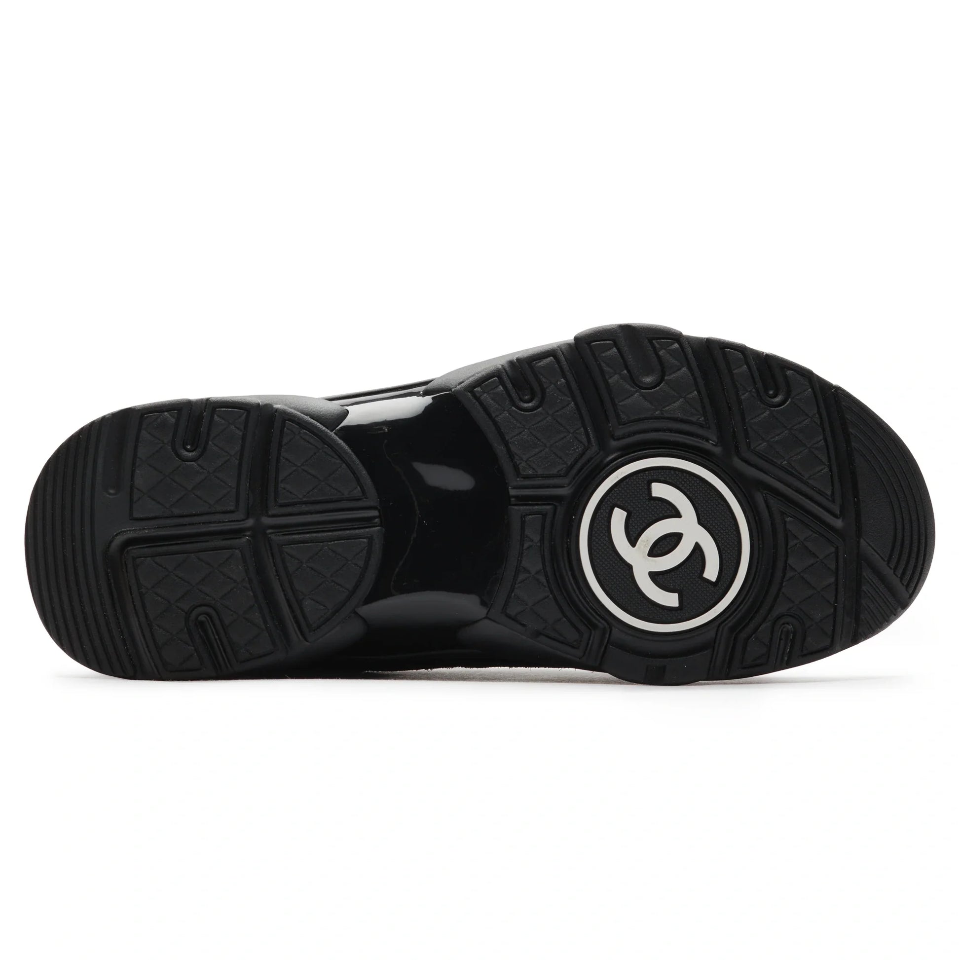 Chanel CC Logo Suede Triple Black Sneaker